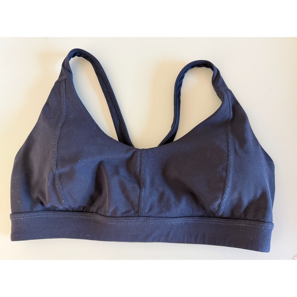 prAna Momento Sports Bra Women's Small Navy‎ Stretch Athleisure Yoga Gorpcore